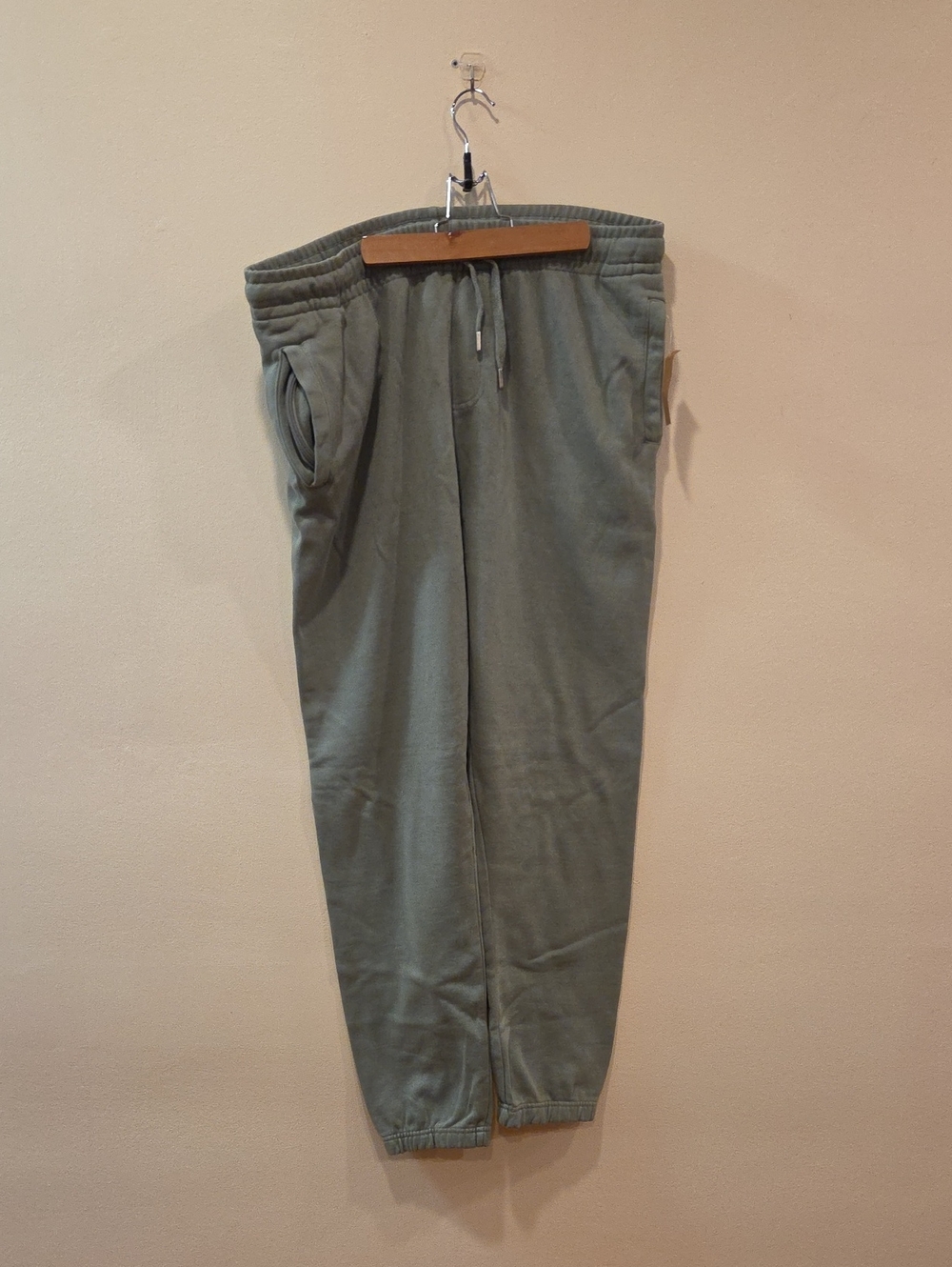 Men's Olive Drawstring Joggers with Elastic Cuffs
